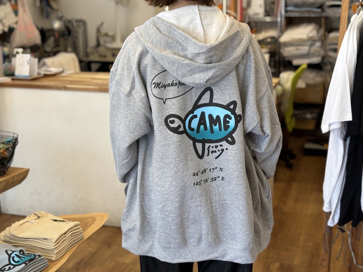 画像3: 宮古島カメ - スウェットフルジップパーカ (3)
